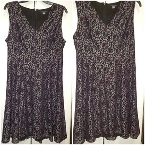 Purple and Silver Eyelet Dress